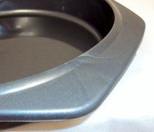 Cake Pan 9&quot; Round Silicone Solutions Non-Stick Bakeware Dark Grey. N4