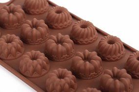 Silicone Bundt Cake Mold, 15-cavity Silicone Fancy Bundt Cake, Muffin Cups, Coffee Cake, Cupcake, Brownie and... N3