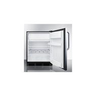 Summit CT663BCSS 24&quot; Undercounter Refrigerator with 5.1 cu. ft. Capacity Cycle Defrost Zero Degree Freezer and... N2