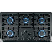 GE JGP633DETBB 36" Black Gas Sealed Burner Cooktop N2