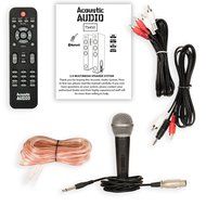 Acoustic Audio TSi450 Bluetooth Powered Floorstanding Tower Home Multimedia Speaker Pair and Mic TSi450M1 N2