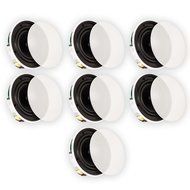 Theater Solutions TSQ670 In Ceiling 70 Volt 6.5" Speakers Quick Install 7 Speaker Set TSQ670-7S