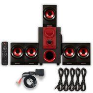 Theater Solutions TS521 Home 5.1 Speaker System with Bluetooth and 5 Extension Cables N2