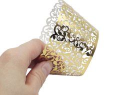 BETOP HOUSE Vine Lace 50-Piece Cupcake Wrappers, Purple N12