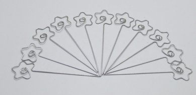 50pcs DIY Heart Ring Loop Star Shape Craft New Wire Clip Card Note Photo Memo Holder Metal Clamp Clay Cake Accessories... N3