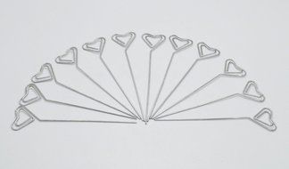 50pcs DIY Heart Ring Loop Star Shape Craft New Wire Clip Card Note Photo Memo Holder Metal Clamp Clay Cake Accessories... N4