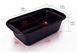 N J Z Y Nonstick Bakeware 8-Inch x 4-Inch Loaf Pan,black N2