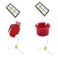 Hongfa Irobot Roomba Brushes Roomba Hepa Filter Roomba 3-arms Side Brush and Red Cleaning Brush Tool for Irobot...