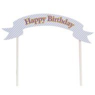 uhoMEY(TM) Happy Birthday Cake Cupcake Bunting Banner Flag Food Topper Shower Party Picks N5