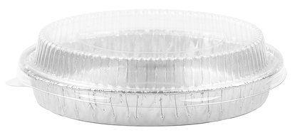 Aluminum Foil Pie Pan For Baking Pans 6 5/8" Disposable Plate With Plastic Lids, 10 Sets. N2