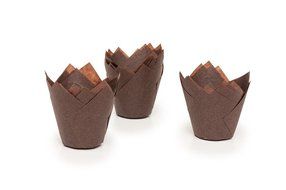 Tulip Cupcake Liner Brown Paper Baking Cups Easy Release Muffin Molds / No need To Spray Cups Perfect For Baking... N2