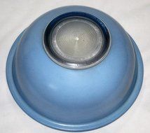Vintage Pyrex Blue w/ Clear Bottom 1.5 Liter Glass Mixing Nesting Batter Bowl