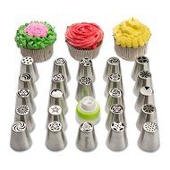 Russian Piping Tips - Cake Decorating Baking Supplies Kit - Icing Pastry Disposable Bags &amp; Coupler - Premium 29... N9