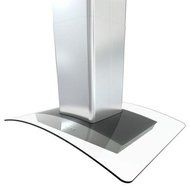 Miseno MH00436G 750 CFM 36 Inch Stainless Steel Island Range Hood with Dual Halo, Stainless Steel / Glass N4