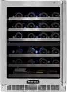 Marvel MPRO6DZE-BS-LL 24-Inch Professional Dual Zone Wine Cellar with SS Frame Glass Left Hinge Door