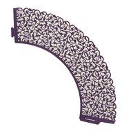 TOOGOO(R)50 pcs Filigree Vintage Cupcake Wrappers Wraps Cases - Wedding, Birthday, UK seller(Purple) N4