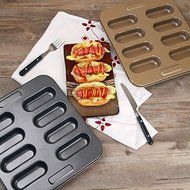 Astra Gourmet Cream Canoe Pan 8-Cavity Delectovals Cake Pan,Champagne N6