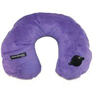 New TRAVEL SMART BY CONAIR TS44PUR EZ Inflate Fleece Neck Rest (Purple)
