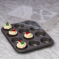 Ecolution Bakeins 24 Mini Muffin and Cupcake Pan with Lid &ndash; PFOA, BPA, and PTFE Free Non-Stick Coating &ndash; Heavy... N3
