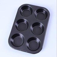 PETMALL 6 Cup Muffin Tin Cup Cake Pan Tray Mould Non Stick Carbon Steel Bake Bakeware Pan Tray Tin Mould Mold... N2