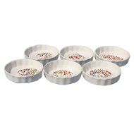 Om Joy Collection Shallow Creme Brulee Mini- Ramekins (1 oz each): Set of 6- Oven Safe &amp; Stackable Creme Brulee... N4