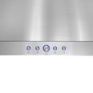 Perfetto Kitchen and Bath 30" Convertible Wall Mount Range Hood in Stainless Steel with LEDs and Push Controls N12