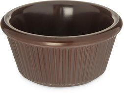 Carlisle S28269 Melamine Fluted Ramekin, 3 oz Capacity, 1.43" Height, Chocolate (Case of 48)