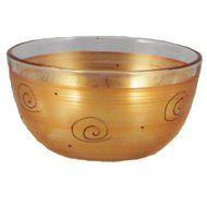 Golden Hill Studio 6" Serving Bowl Hand Painted in the USA by American Artist-Gold Curl Lodge Collection