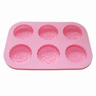 X-Haibei Round Mooncake Chocolate Muffin Cookies Jello Cake Soap Silicone Mold Pan N2