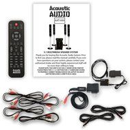 Acoustic Audio AAT1000 Tower 5.1 Speaker System with Bluetooth Optical Input and 2 Extension Cables