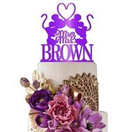 Sugar Yeti Made In USA Personalized Wedding Cake Topper Mrs Minnie Heart Mr Mickey #1 Black N14