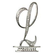 Ivy Lane Design Monogram Crystal Cake Top Letter E, Silver, 4-1/2-Inch N15