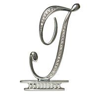 Ivy Lane Design Monogram Crystal Cake Top Letter E, Silver, 4-1/2-Inch N16
