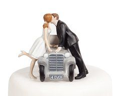 &quot;I&#039;ll Love U 4 EVER&quot; Car Wedding Cake Topper N5