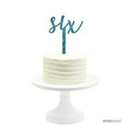 Andaz Press 5th Birthday and Anniversary Acrylic Cake Toppers, Pink Glitter, Number 5, 1-Pack N56