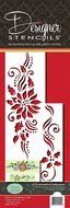 Designer Stencils C725 Poinsettia and Holly Sprays Cake Stencils, Beige/semi-transparent N2
