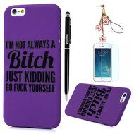 iPhone 6S Case,iPhone 6 Case (4.7") - Candy Color Kidding Words Series Slim Fit Shock-absorption Full Edge Protective... N23