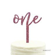 Andaz Press 5th Birthday and Anniversary Acrylic Cake Toppers, Pink Glitter, Number 5, 1-Pack N63