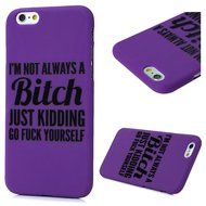 iPhone 6S Case,iPhone 6 Case (4.7") - Candy Color Kidding Words Series Slim Fit Shock-absorption Full Edge Protective... N24