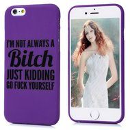 iPhone 6S Case,iPhone 6 Case (4.7") - Candy Color Kidding Words Series Slim Fit Shock-absorption Full Edge Protective... N25
