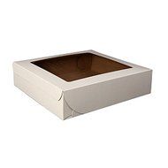 Pie Box with Window, 9 by 9 by 2.5-Inches