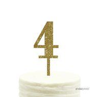 Andaz Press 5th Birthday and Anniversary Acrylic Cake Toppers, Pink Glitter, Number 5, 1-Pack N68