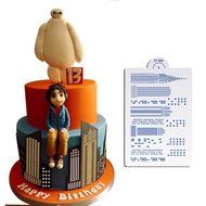 ART Kitchenware Skyscrapers Cake Stencil Wedding Cake Side Stencils Template Mold Cake Decorating Bakery Tool... N4