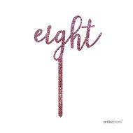 Andaz Press 5th Birthday and Anniversary Acrylic Cake Toppers, Pink Glitter, Number 5, 1-Pack N83