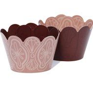 MINI Cupcake Wrappers Red and White Polka Dot, Solid, 24 Wraps, Confetti Couture Party Supplies N40