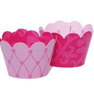 MINI Cupcake Wrappers Red and White Polka Dot, Solid, 24 Wraps, Confetti Couture Party Supplies N43