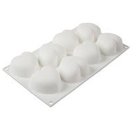 Silikomart White Nonstick Amorini Heart - 8 Cavities