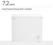 HISENSE FC72D6BWE 7.2 CUFT CHEST FREEZER