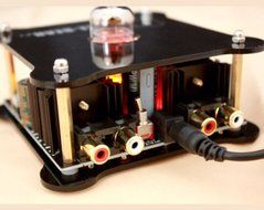 Nobsound&reg; Little Bear P-1 Class A 12AU7 Tube Multi-Hybrid Headphone Amplifier Pre Amplifier N4