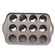 Befamous 12 Cups Non-stick Muffin Cupcake Pan - Removable Bottoms Round N11